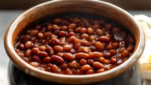 What to add to baked beans to make them taste better? 3 Perfect as a side or a main course, these baked beans are slow-cooked for maximum flavor.