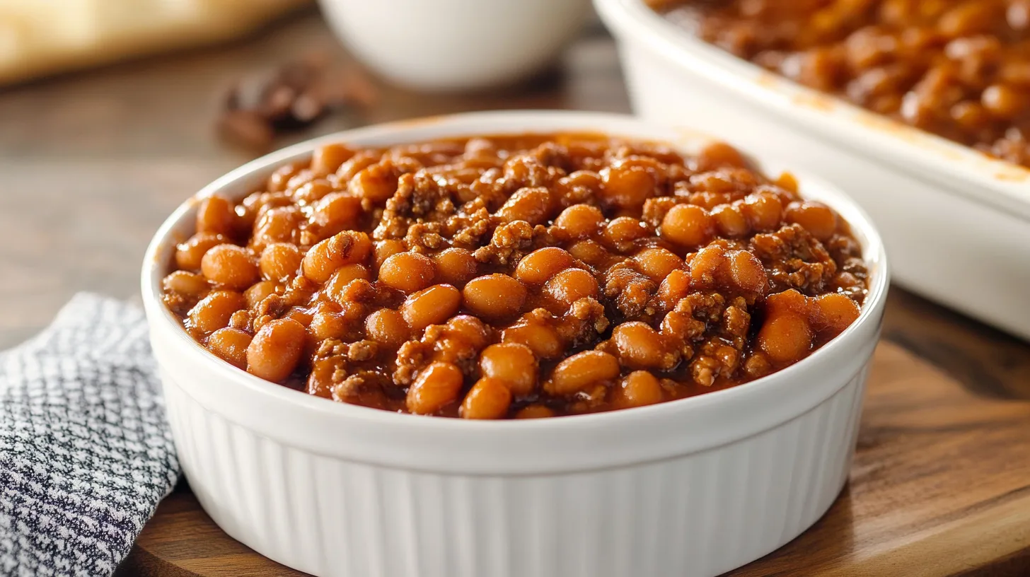 Home 5 baked beans with ground beef recipe