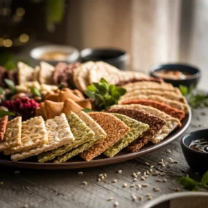Rice crackers recipes 4 Homemade rice crackers in a jar with seasoning ingredients.