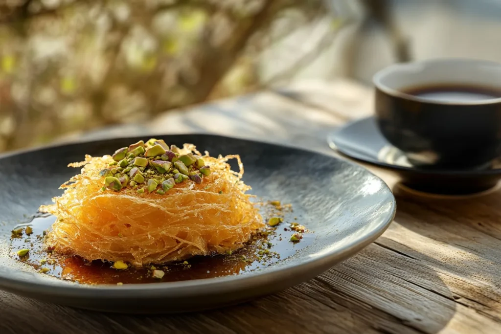 Kataifi Pastry 3 Greek and Middle Eastern style kataifi with traditional garnishes.