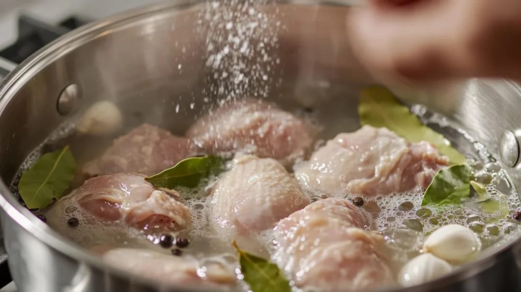 How Long to Boil Chicken Thighs 5 Preparing chicken thighs for boiling with seasonings