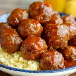 Mississippi Meatballs Recipe 5 Mississippi Meatballs in rich gravy over mashed potatoes